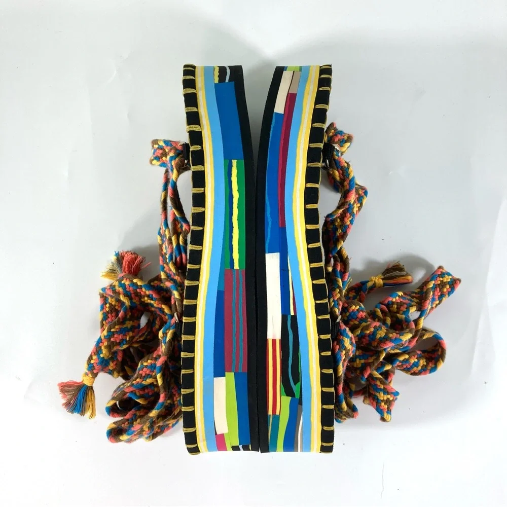 Chloe Lou Strappy Platform Sandals US 7 NWT 37 Summer Beach - Picture 14 of 17